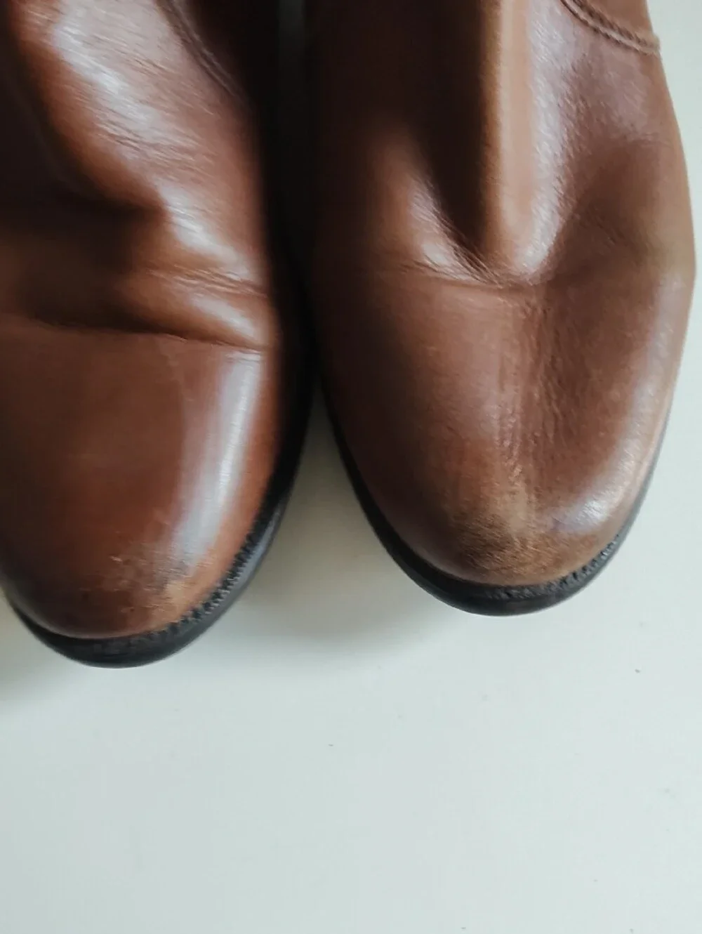 Clarks Brown Leather Knee-High Riding Boots - Picture 5 of 6